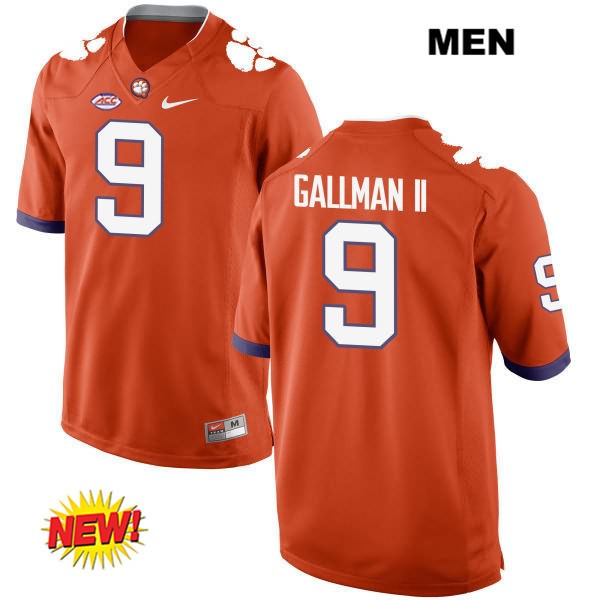 Men's Clemson Tigers #9 Wayne Gallman Stitched Orange New Style Authentic Nike NCAA College Football Jersey AKG2346DH